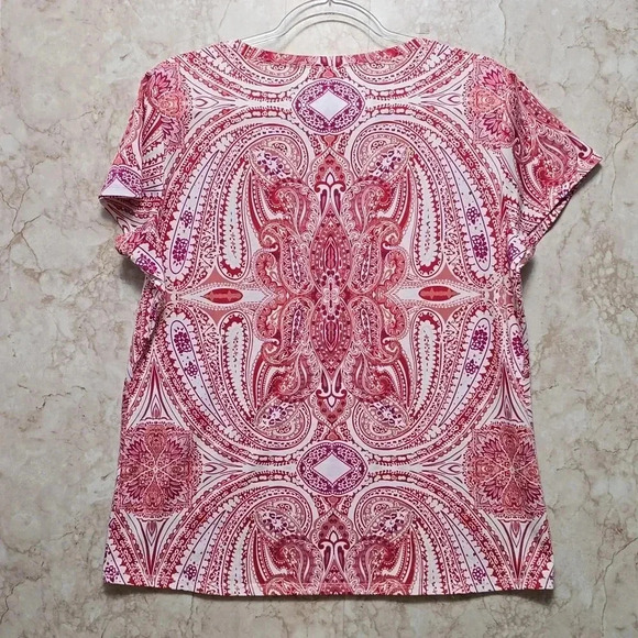 Jaclyn Smith | Top | Red and White Sequin | Size XL - Picture 5 of 5